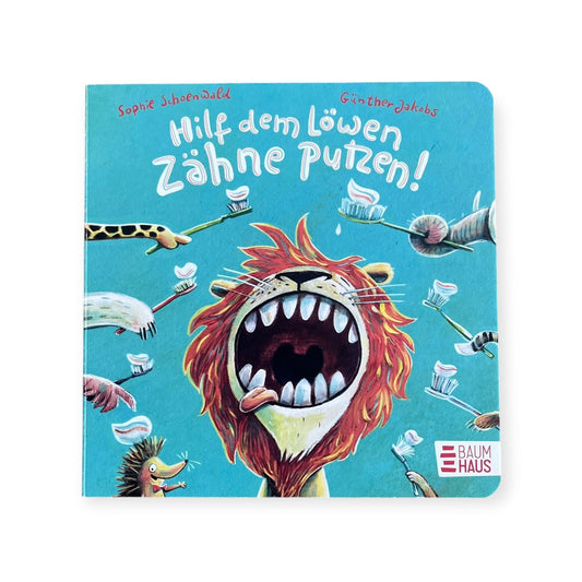 Hilf dem Löwen Zähne putzen! (Pappbilderbuch) - Siliblu Boutique & Atelier