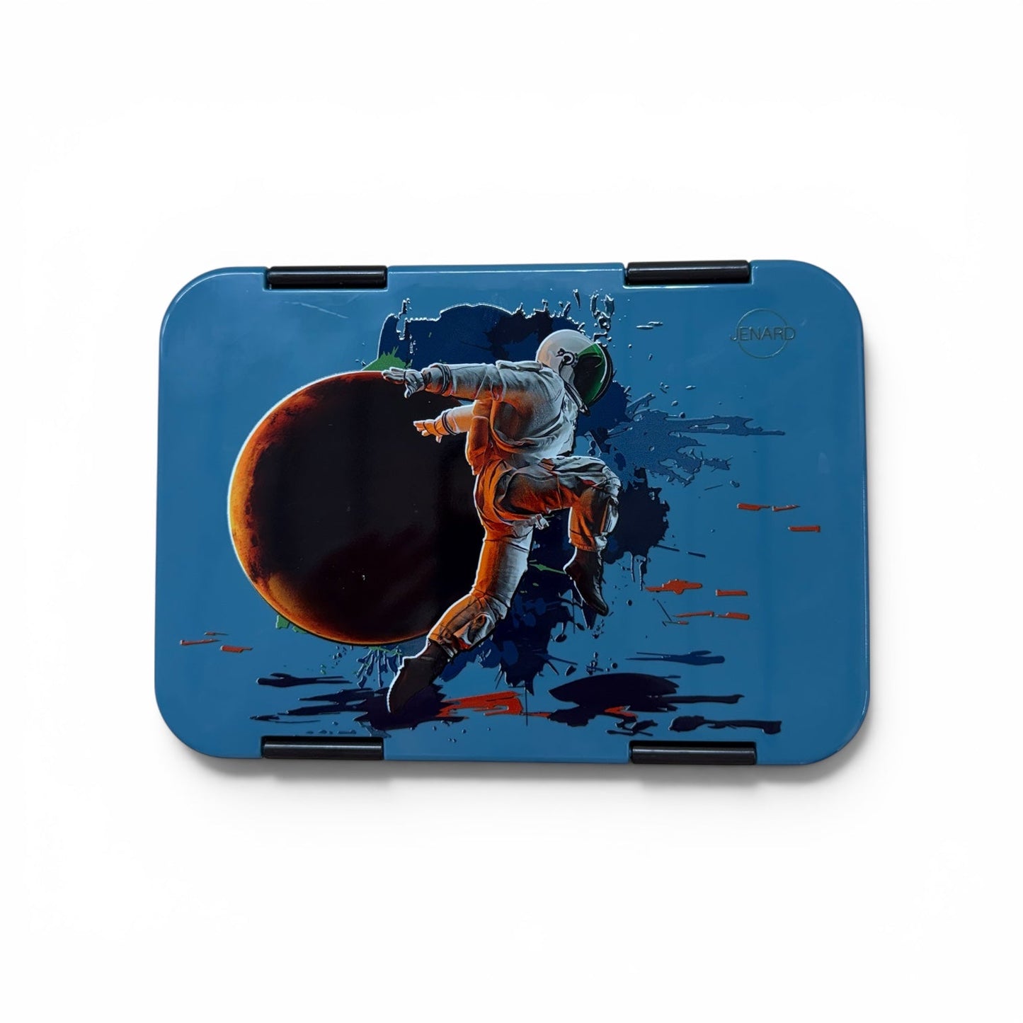 JENARD Brotdose mit Fächern – Astronaut Blau - Siliblu Boutique & Atelier