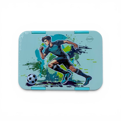JENARD Brotdose mit Fächern – Fußballer Mint - Siliblu Boutique &amp; Atelier