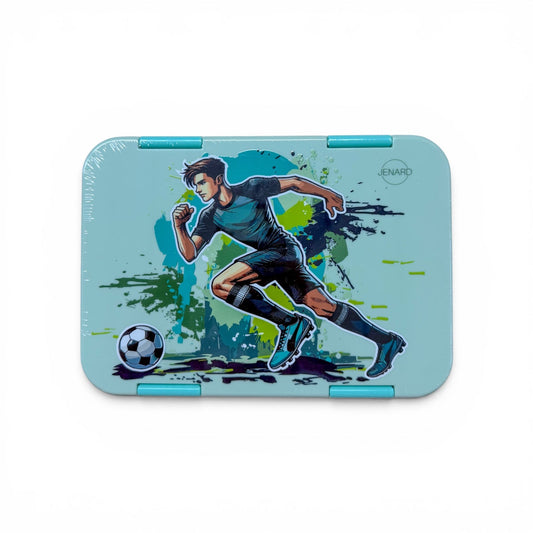 JENARD Brotdose mit Fächern – Fußballer Mint - Siliblu Boutique & Atelier
