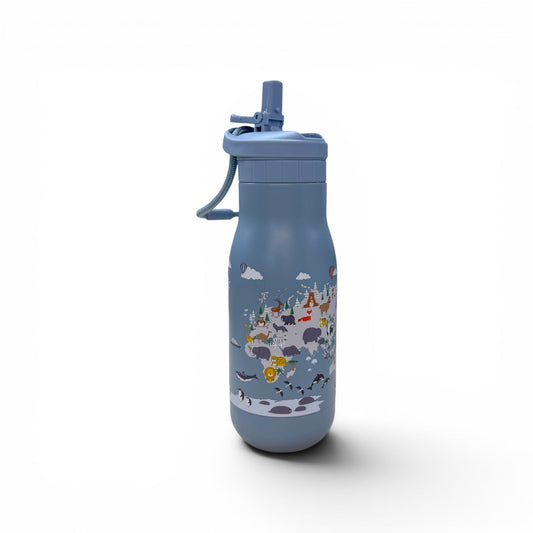 JENARD® Trinkflasche Edelstahl – Weltkarte - Siliblu Boutique & Atelier