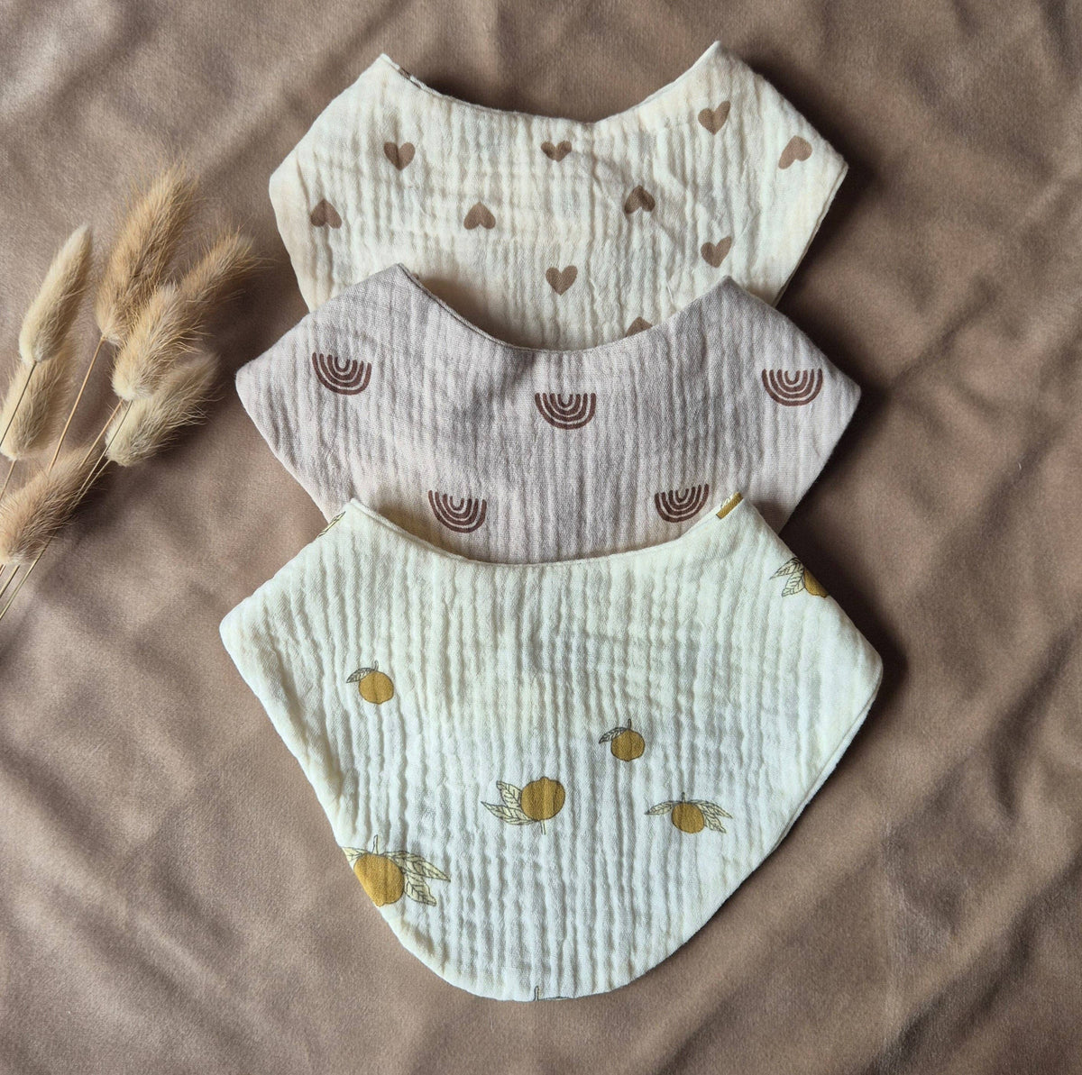 Lätzchen mit Druckknöpfen- Herz - Siliblu Boutique &amp; Atelier
