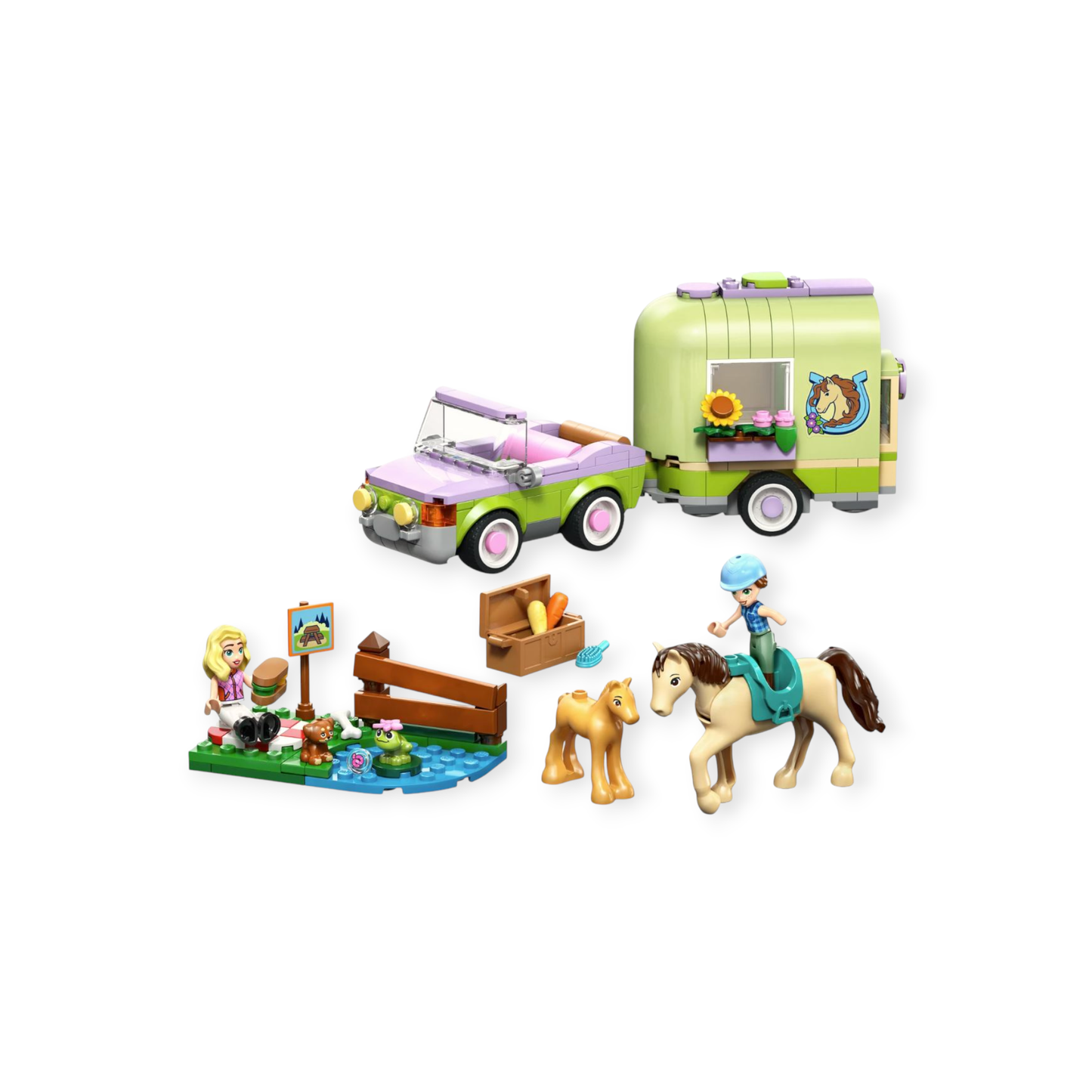 LEGO Friends - Pferd und Fohlen mit Pferdeanhänger 279tlg - Siliblu Boutique & Atelier
