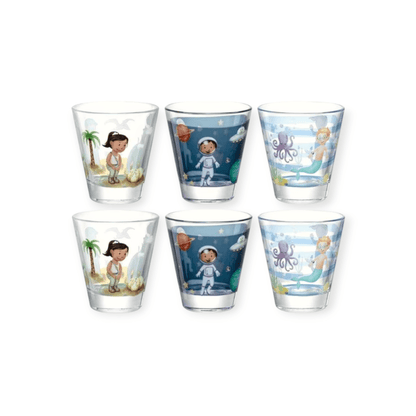 Leonardo Kindertrinkglas Avventura 215 ml, 6 Stück, Assortiert - Siliblu Boutique &amp; Atelier