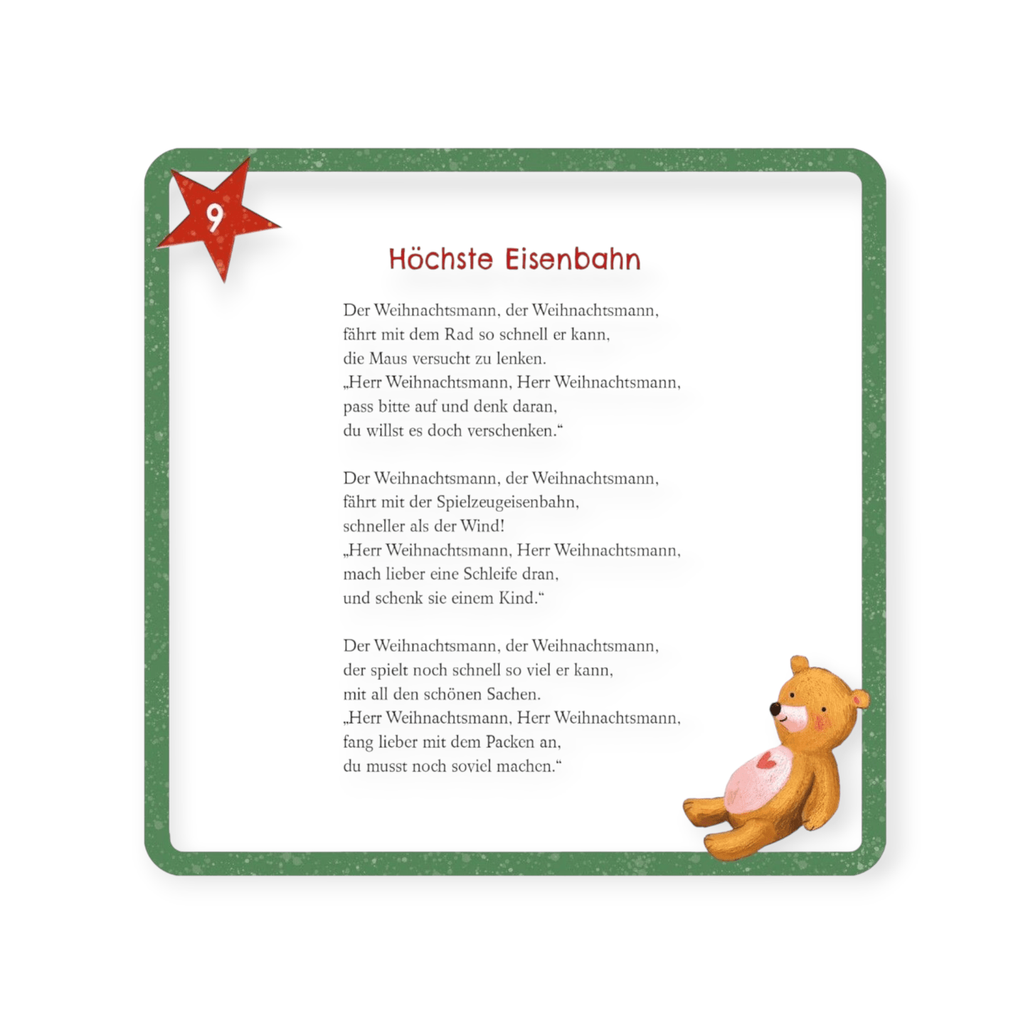 Mein erster Adventskalender - Vorlesekarten - Siliblu Boutique & Atelier