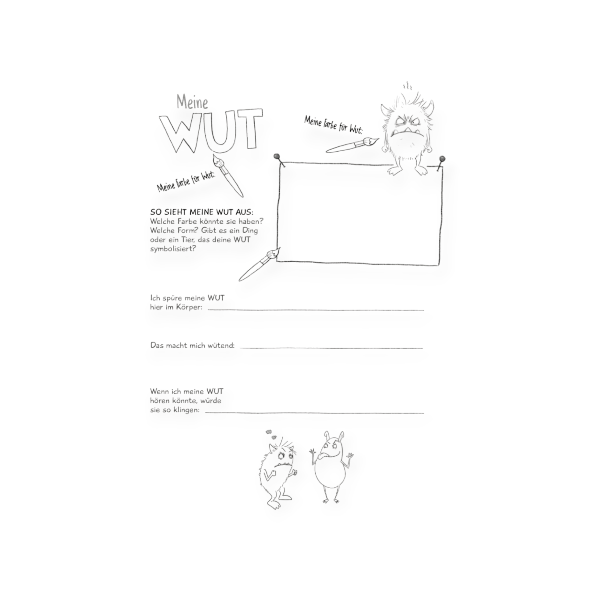 Mein Gefühle - Heft. Ausmalen, Ausfüllen und Dampf ablassen mit Eddie - Siliblu Boutique & Atelier