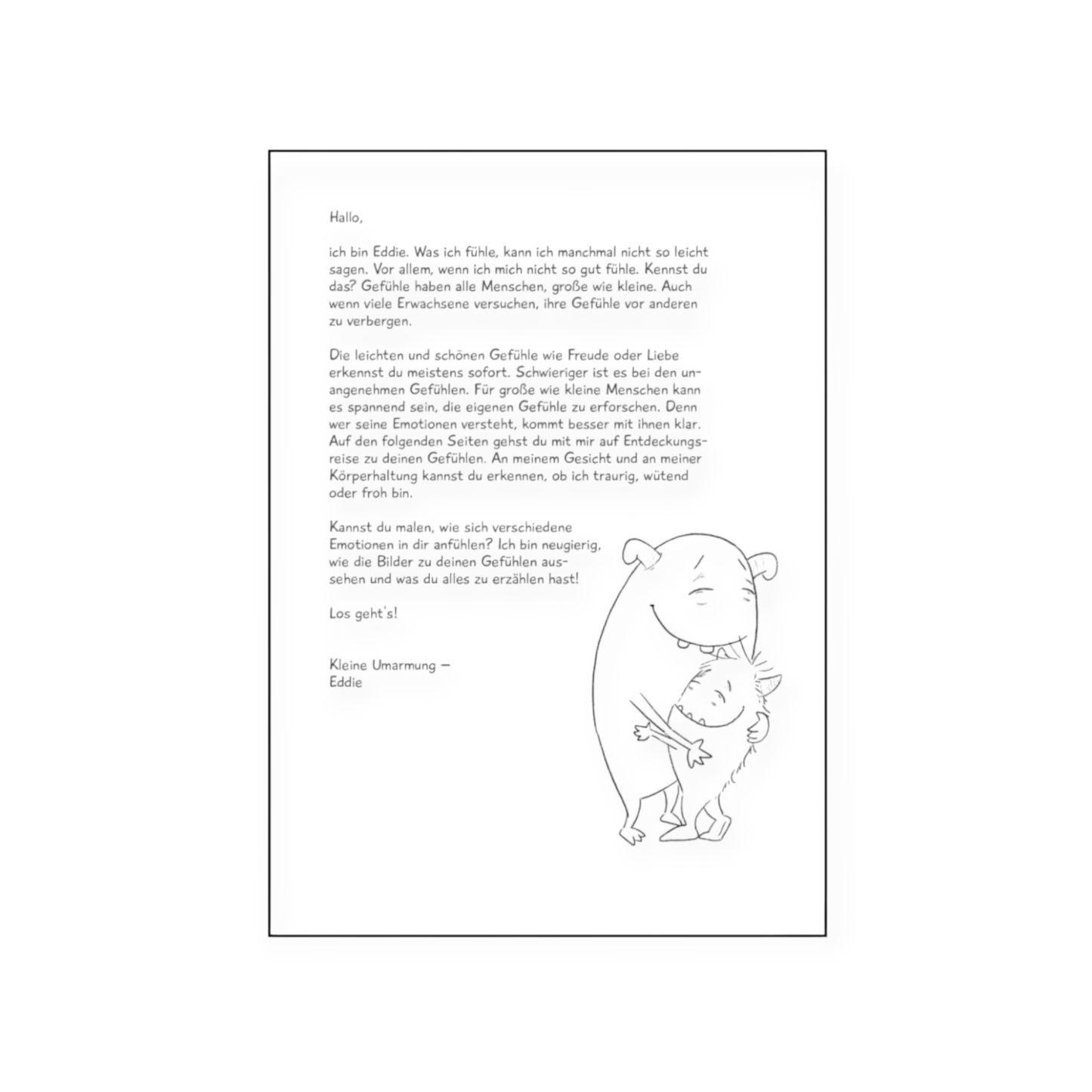 Mein Gefühle - Heft. Ausmalen, Ausfüllen und Dampf ablassen mit Eddie - Siliblu Boutique & Atelier