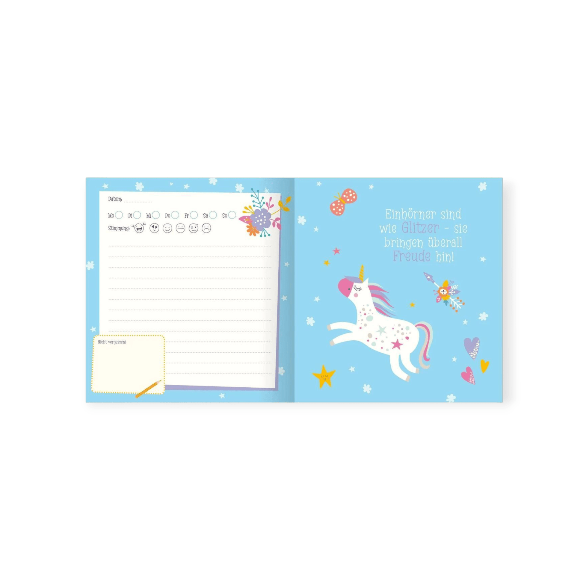 Mein Tagebuch - Einhorn (mit Herzschloss) - Siliblu Boutique & Atelier