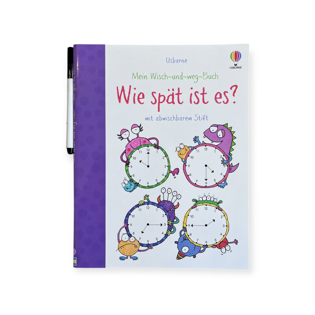 Mein Wisch - und - weg - Buch: Wie spät ist es? - Siliblu Boutique &amp; Atelier