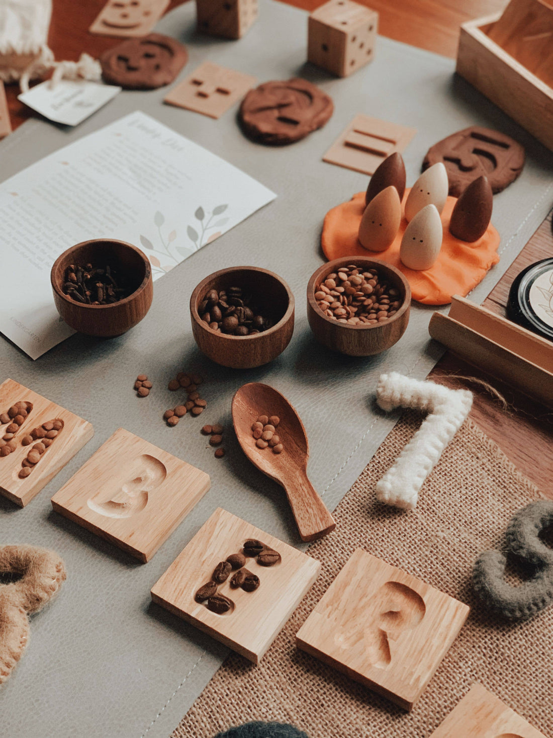 Mini Holzschalen - Set, 6 - teilig / Sensoryplay - Siliblu Boutique &amp; Atelier