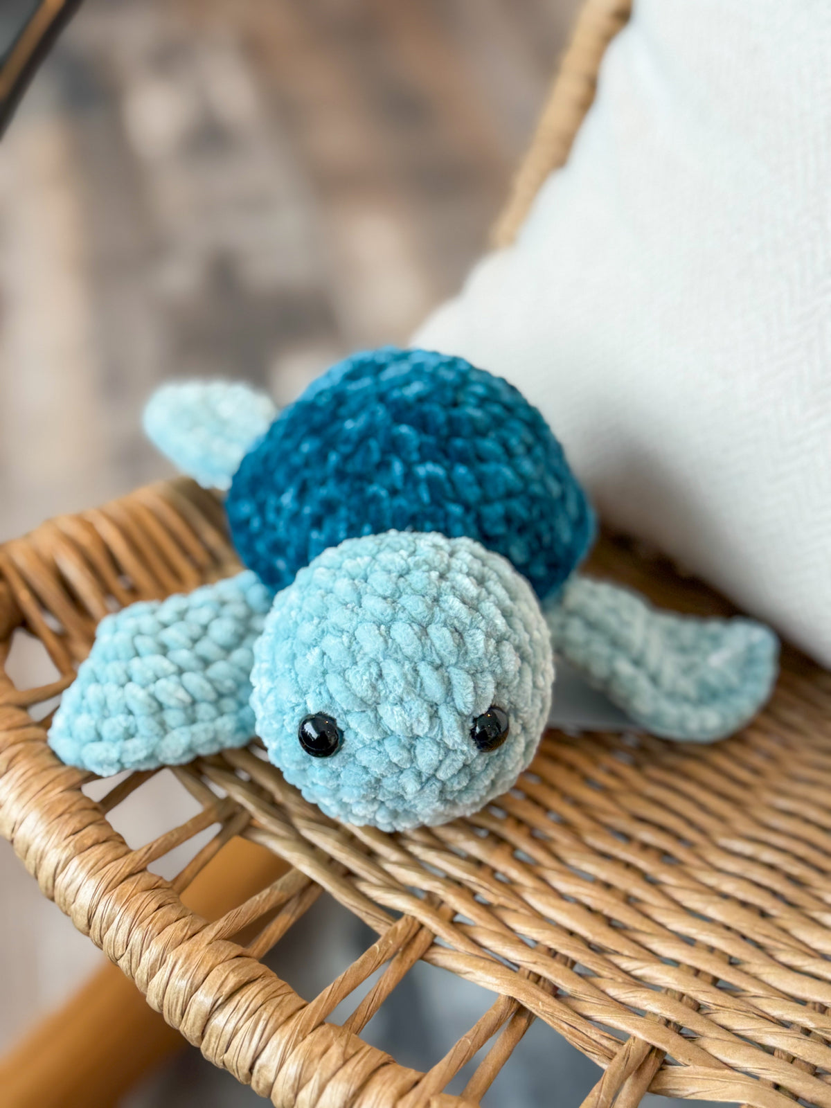 Momo kleine Schildkörte "Mint-Petrol" - Siliblu Boutique &amp; Atelier