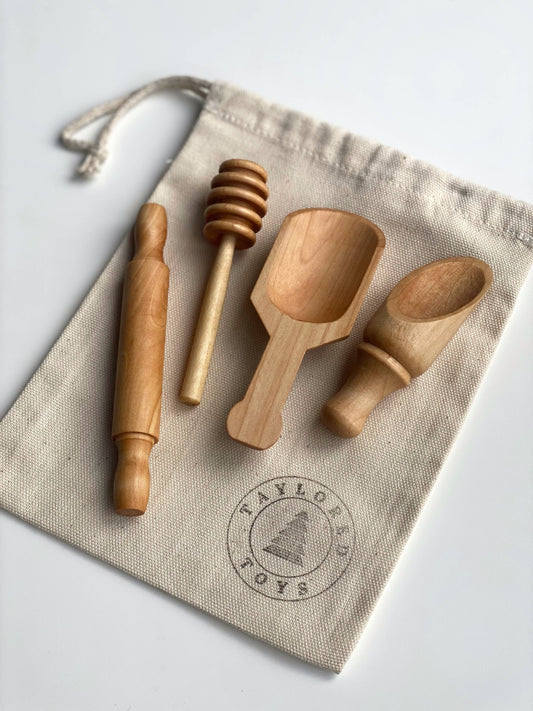 Montessori Mini - Werkzeugset aus Holz // Sensoryplay - Siliblu Boutique & Atelier
