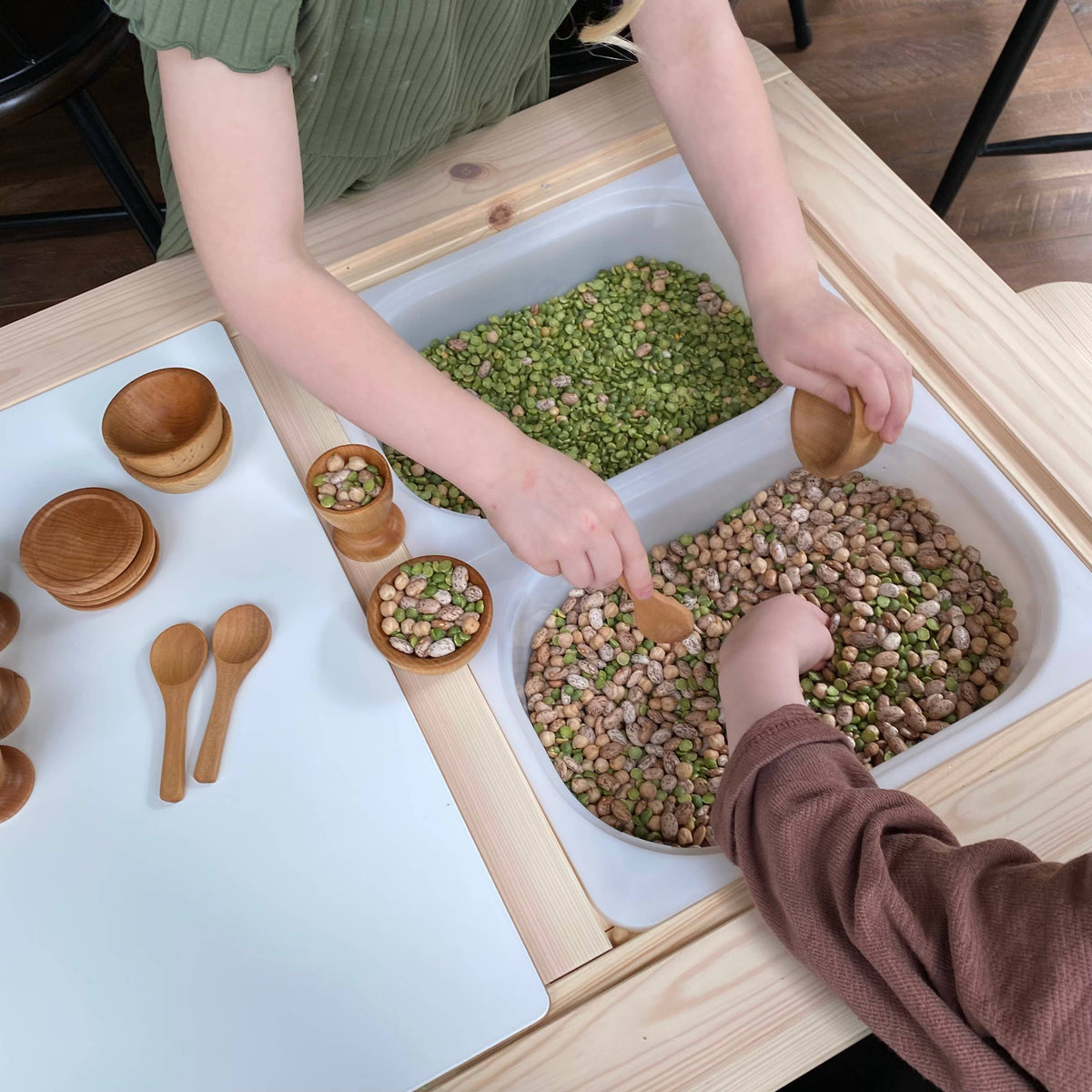 Montessori Waldorf Holz - Kinderservice für Rollenspiele // Sensoryplay - Siliblu Boutique &amp; Atelier