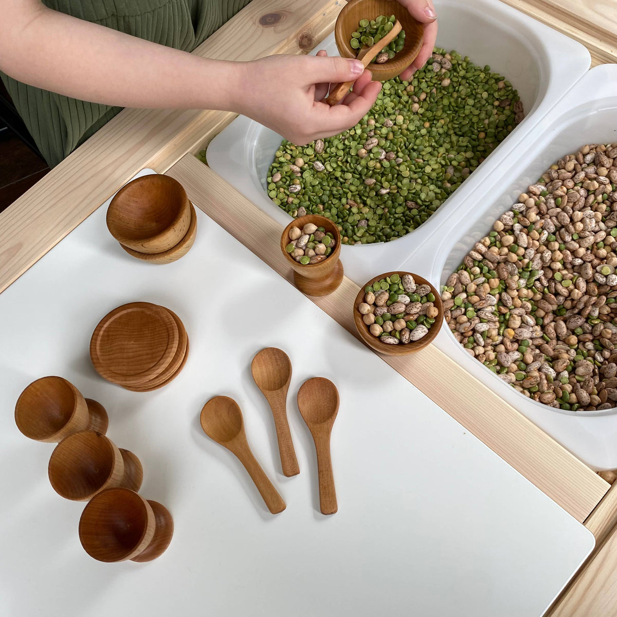 Montessori Waldorf Holz - Kinderservice für Rollenspiele // Sensoryplay - Siliblu Boutique &amp; Atelier