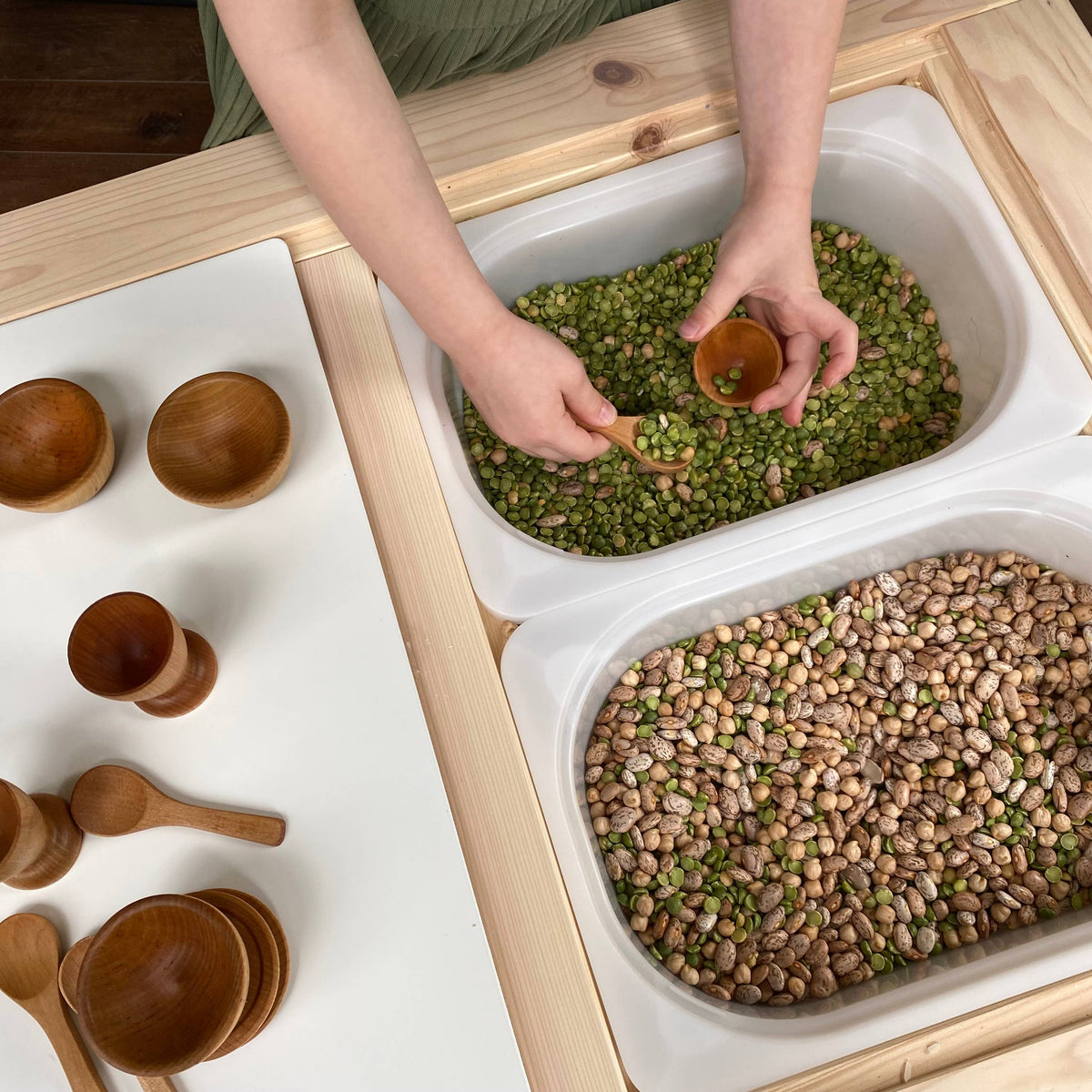Montessori Waldorf Holz - Kinderservice für Rollenspiele // Sensoryplay - Siliblu Boutique &amp; Atelier