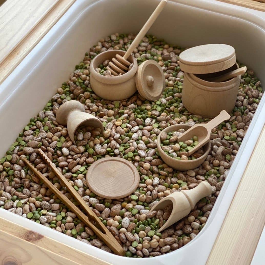 Montessori Waldorf Holz - Sinnesförder - Set mit Werkzeugen // Sensoryplay - Siliblu Boutique & Atelier