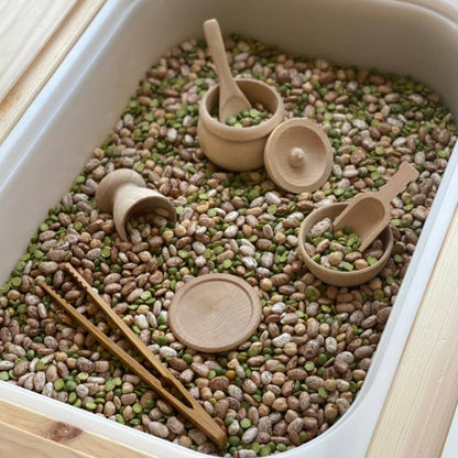 Montessori Waldorf Holz - Sinnesförder - Set mit Werkzeugen // Sensoryplay - Siliblu Boutique &amp; Atelier