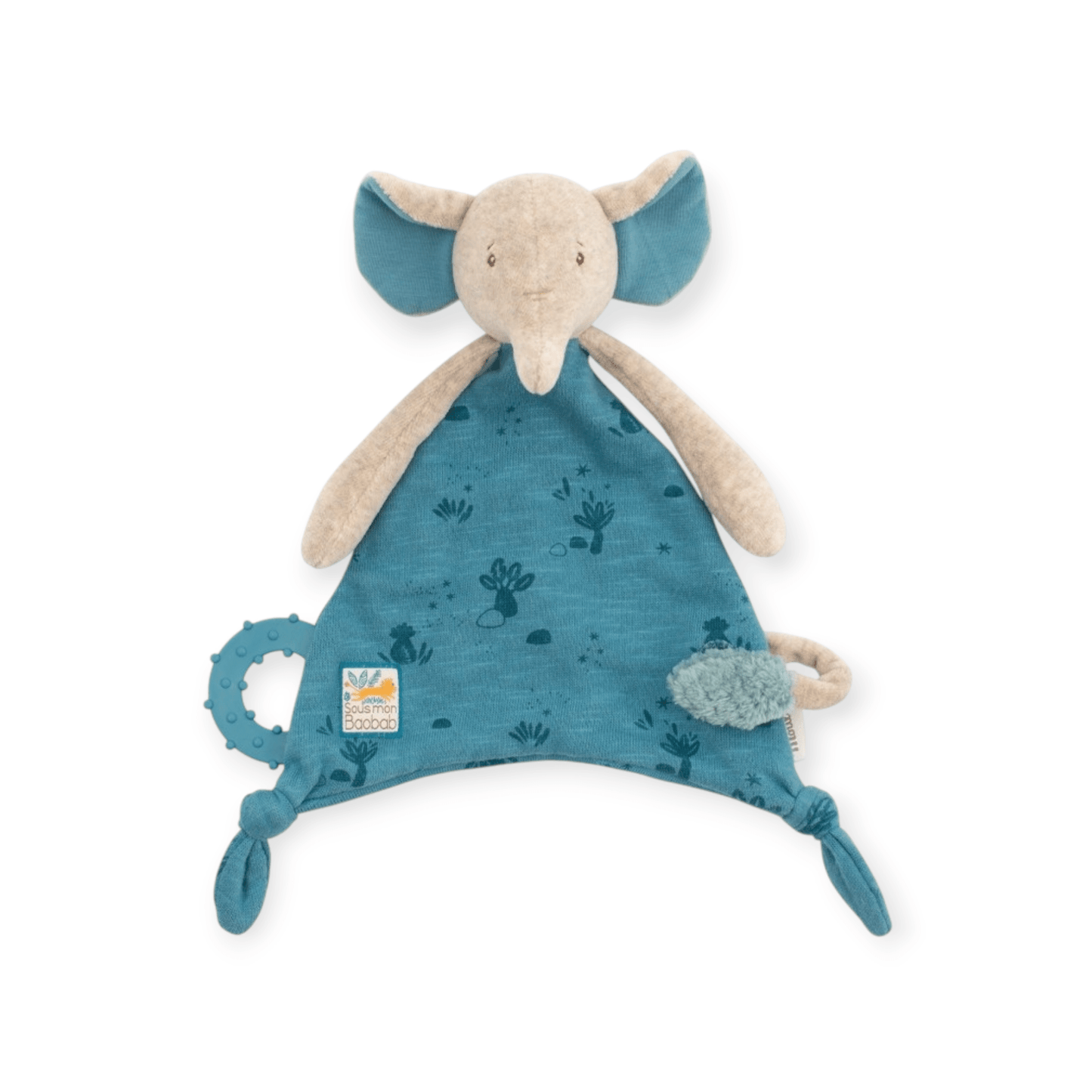 Moulin Roty Kuscheltuch mit Nuggihalter Elefant - Siliblu Boutique & Atelier