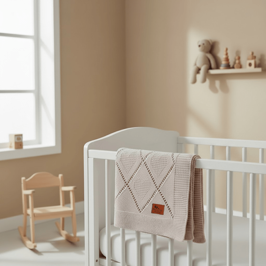 Nuvinokids Babydecke - Cremeherzen - Siliblu Boutique & Atelier