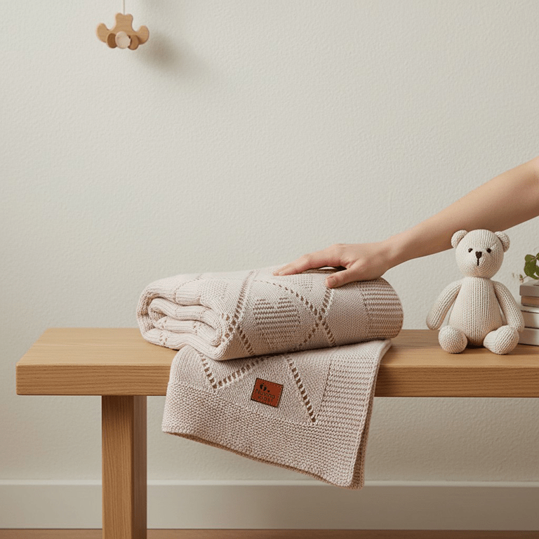 Nuvinokids Babydecke - Cremeherzen - Siliblu Boutique & Atelier
