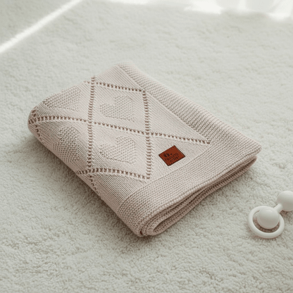 Nuvinokids Babydecke - Cremeherzen - Siliblu Boutique &amp; Atelier
