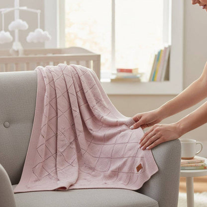 Nuvinokids Babydecke - rosa Herzen - Siliblu Boutique &amp; Atelier