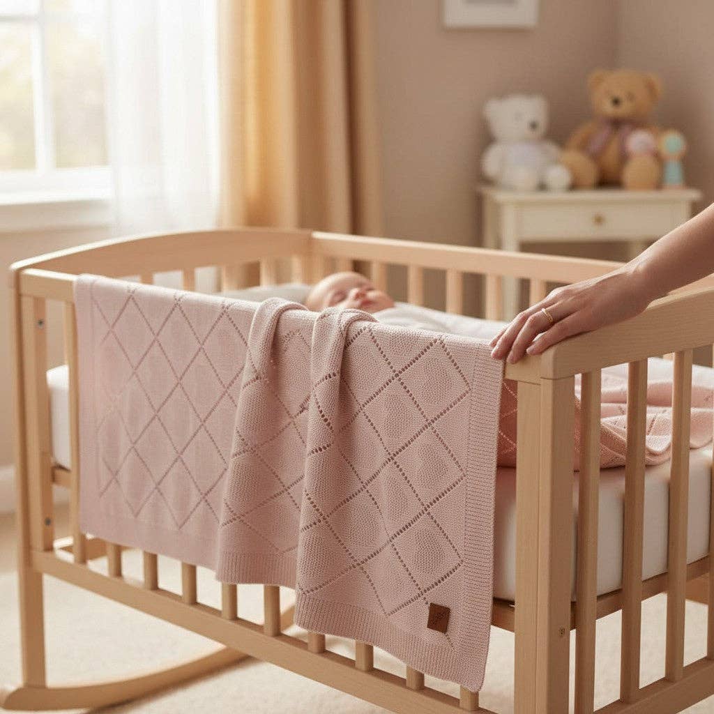 Nuvinokids Babydecke - rosa Herzen - Siliblu Boutique & Atelier