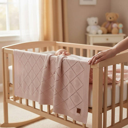 Nuvinokids Babydecke - rosa Herzen - Siliblu Boutique &amp; Atelier