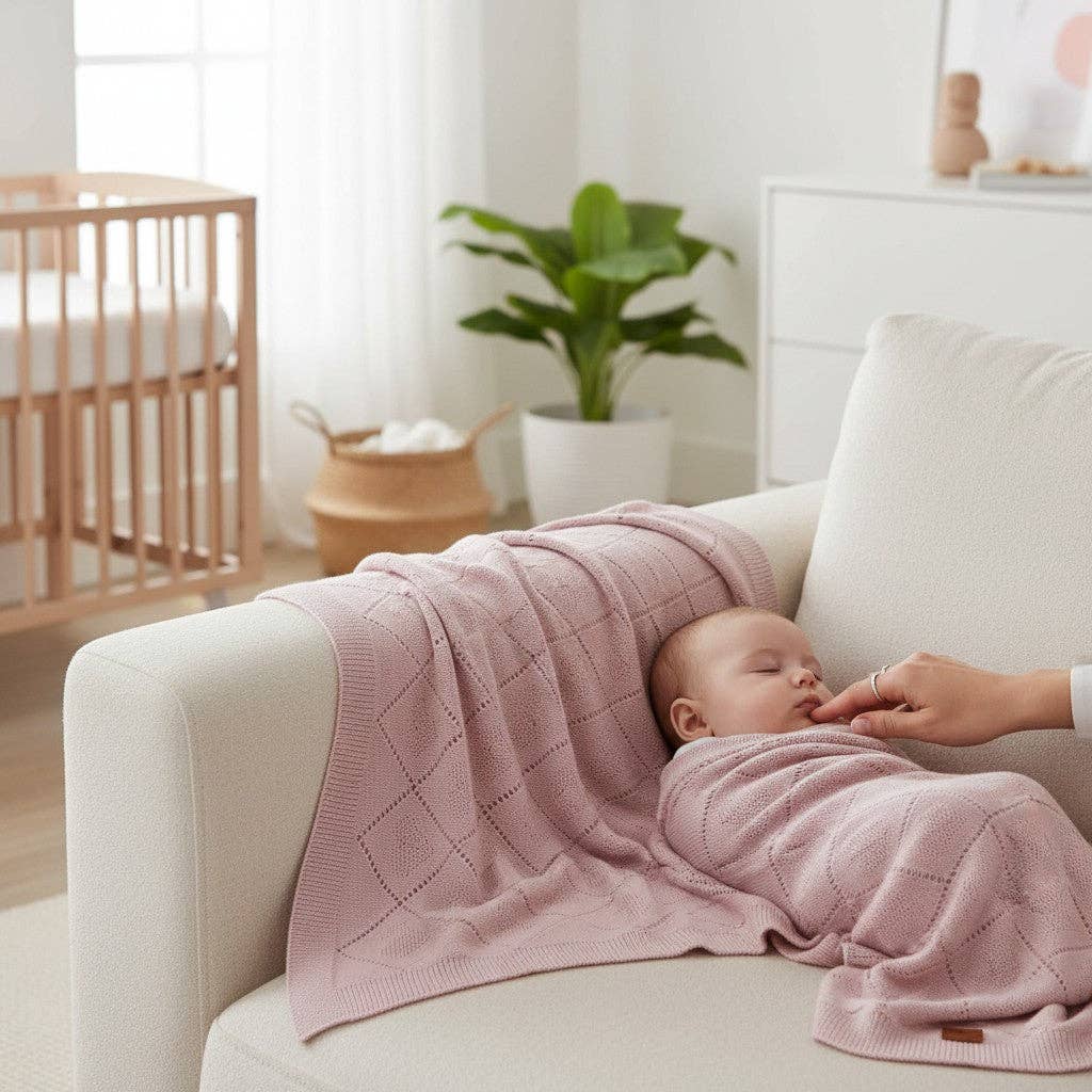 Nuvinokids Babydecke - rosa Herzen - Siliblu Boutique & Atelier