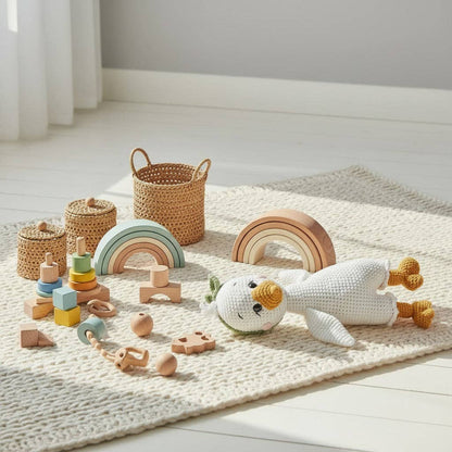 Nuvinokids® handgehäkeltes Gans-Kuscheltier - Siliblu Boutique &amp; Atelier