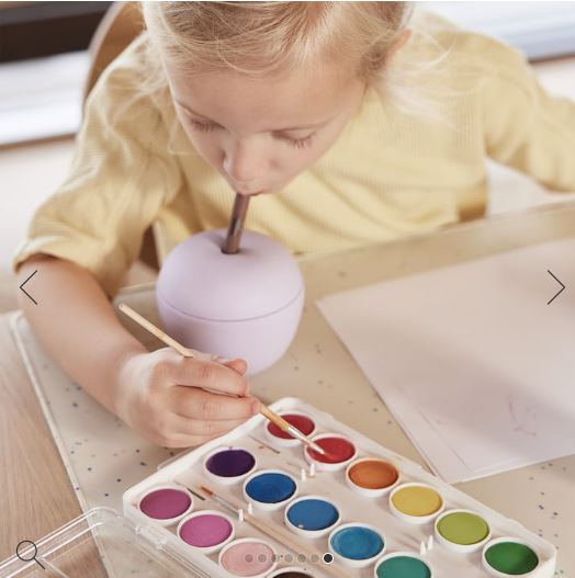 OYOY Kindertrinkbecher Apple Cup Blau - Siliblu Boutique & Atelier
