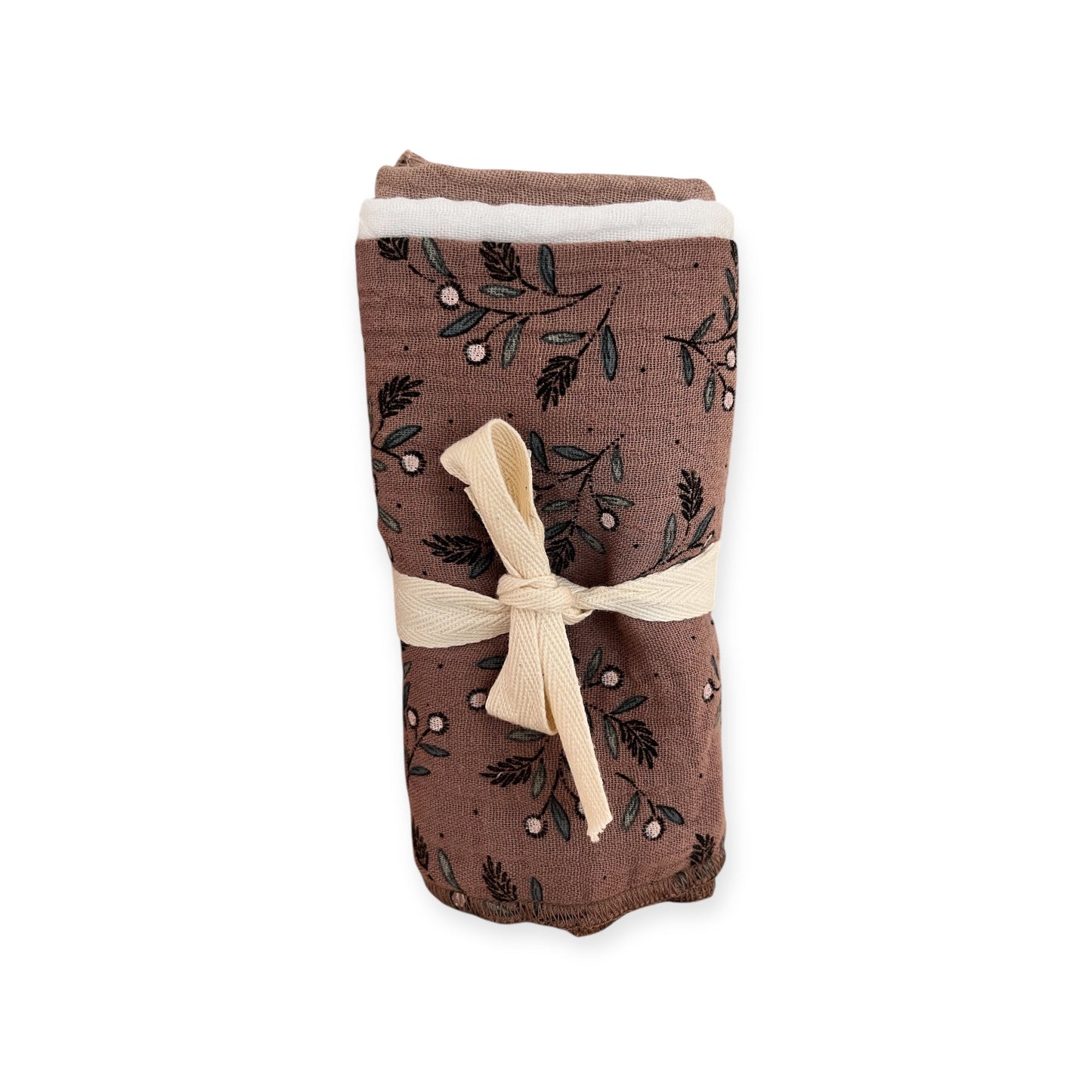 PETITE EvelinaApparel Musselinnuschi 3 - Set - Mokka Floral - Siliblu Boutique & Atelier