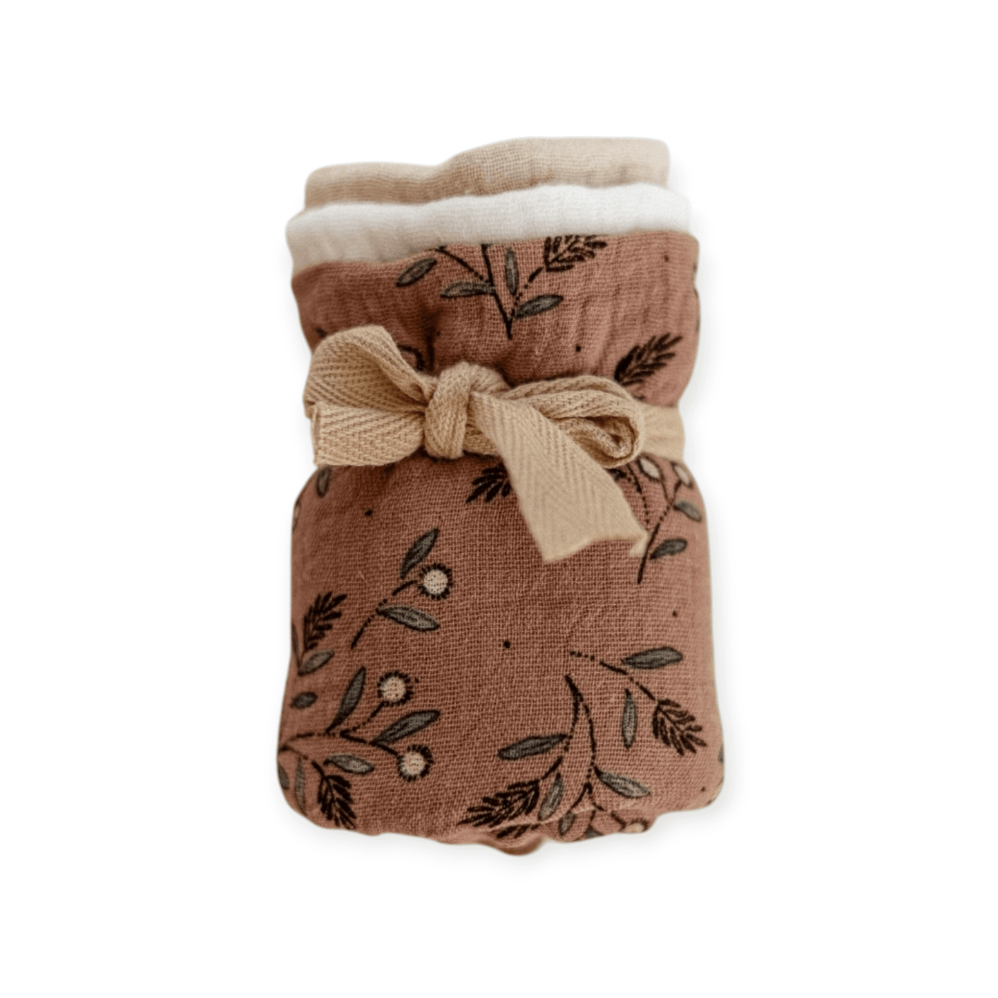 PETITE EvelinaApparel Musselinnuschi 3 - Set - Mokka Floral - Siliblu Boutique & Atelier