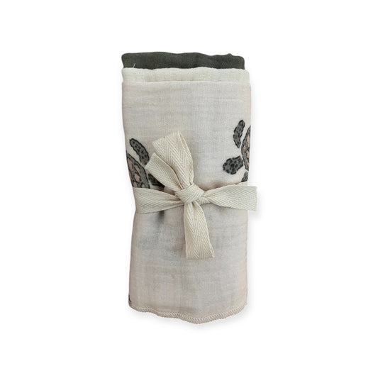 PETITE EvelinaApparel Musselinnuschi 3 - Set - Schildkröten - Siliblu Boutique & Atelier