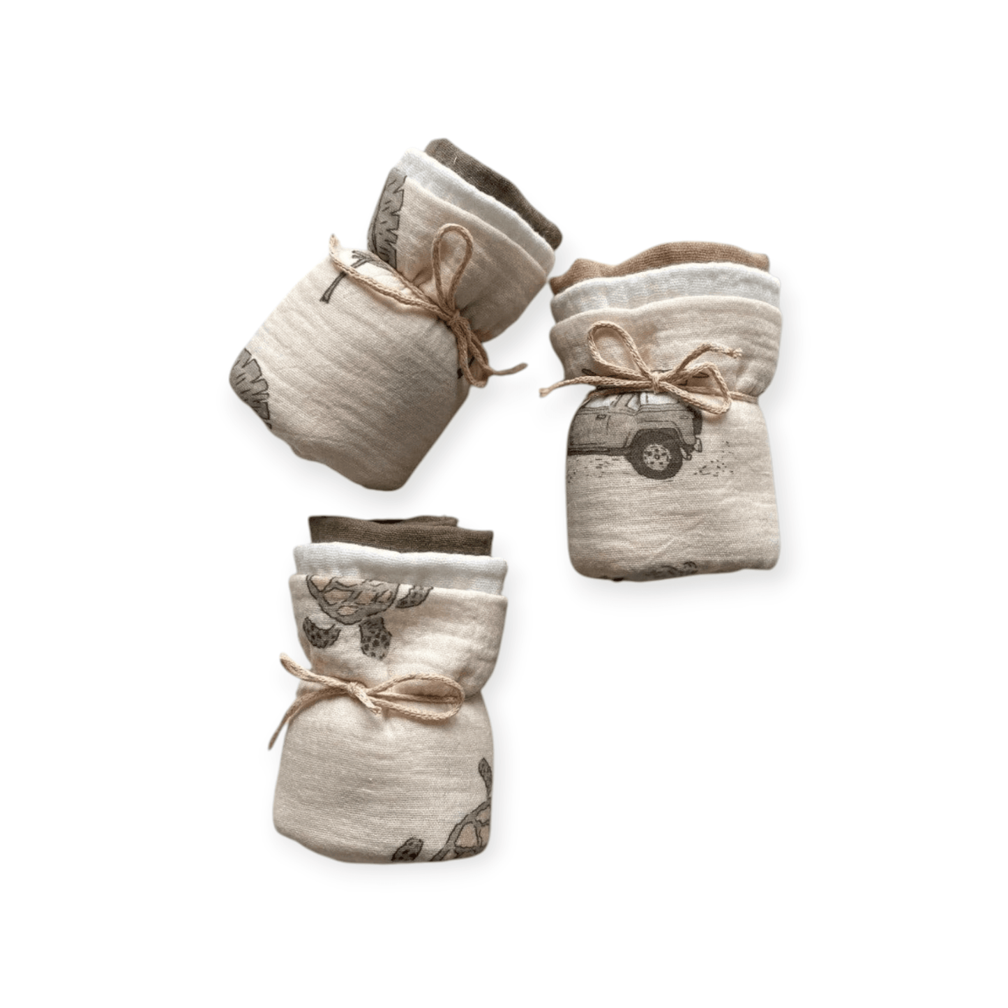 PETITE EvelinaApparel Musselinnuschi 3 - Set - Schildkröten - Siliblu Boutique & Atelier