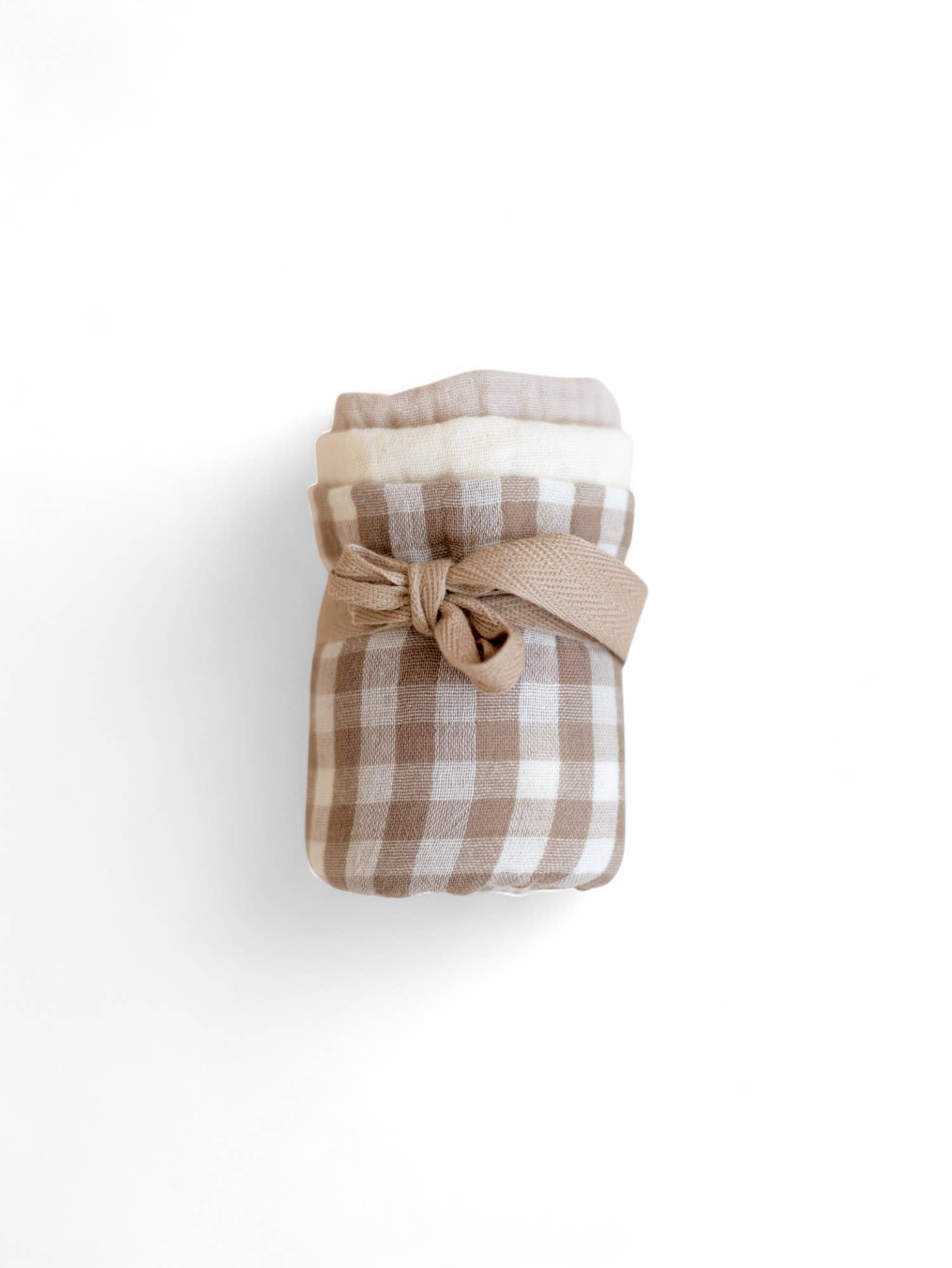 PETITE EvelinaApparel Musselinnuschi 3 - Set - Taupe - Karomuster - Siliblu Boutique & Atelier