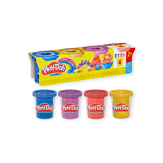 Play - Doh 4er Pack Metallic à je 85g - Siliblu Boutique & Atelier
