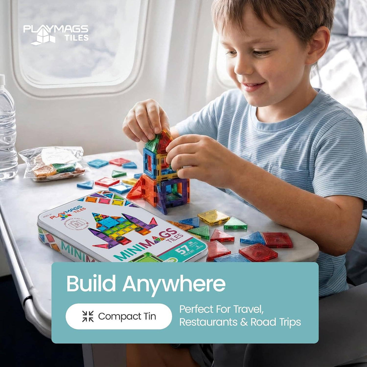 Playmags 57-teilige Mini-Magnetplatten - Siliblu Boutique & Atelier