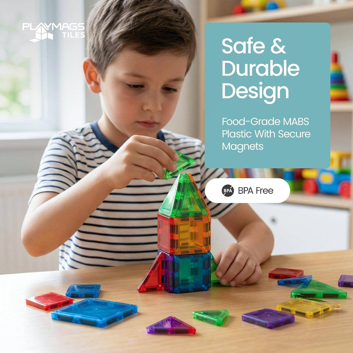 Playmags 57-teilige Mini-Magnetplatten - Siliblu Boutique & Atelier