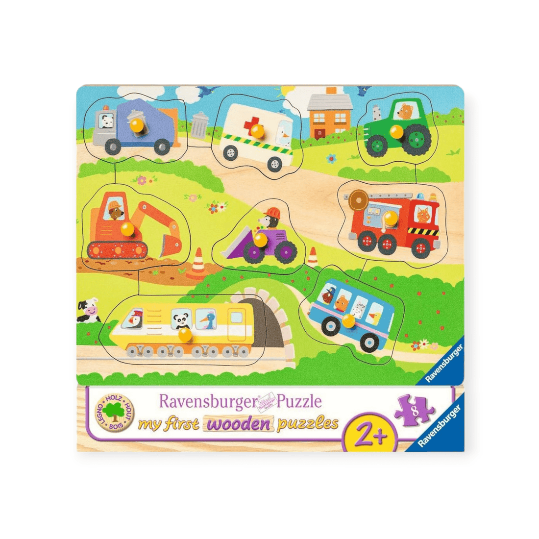 Ravensburger *myfirst wodden puzzles* 8 Teile "Lieblingsfahrzeuge 2+" - Siliblu Boutique &amp; Atelier
