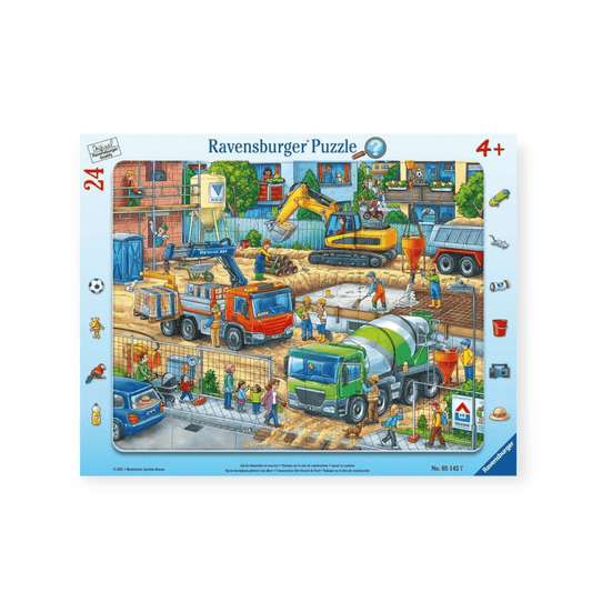 Ravensburger Rahmenpuzzle 24 Teile "Auf der Baustelle ist was los 4+" - Siliblu Boutique & Atelier