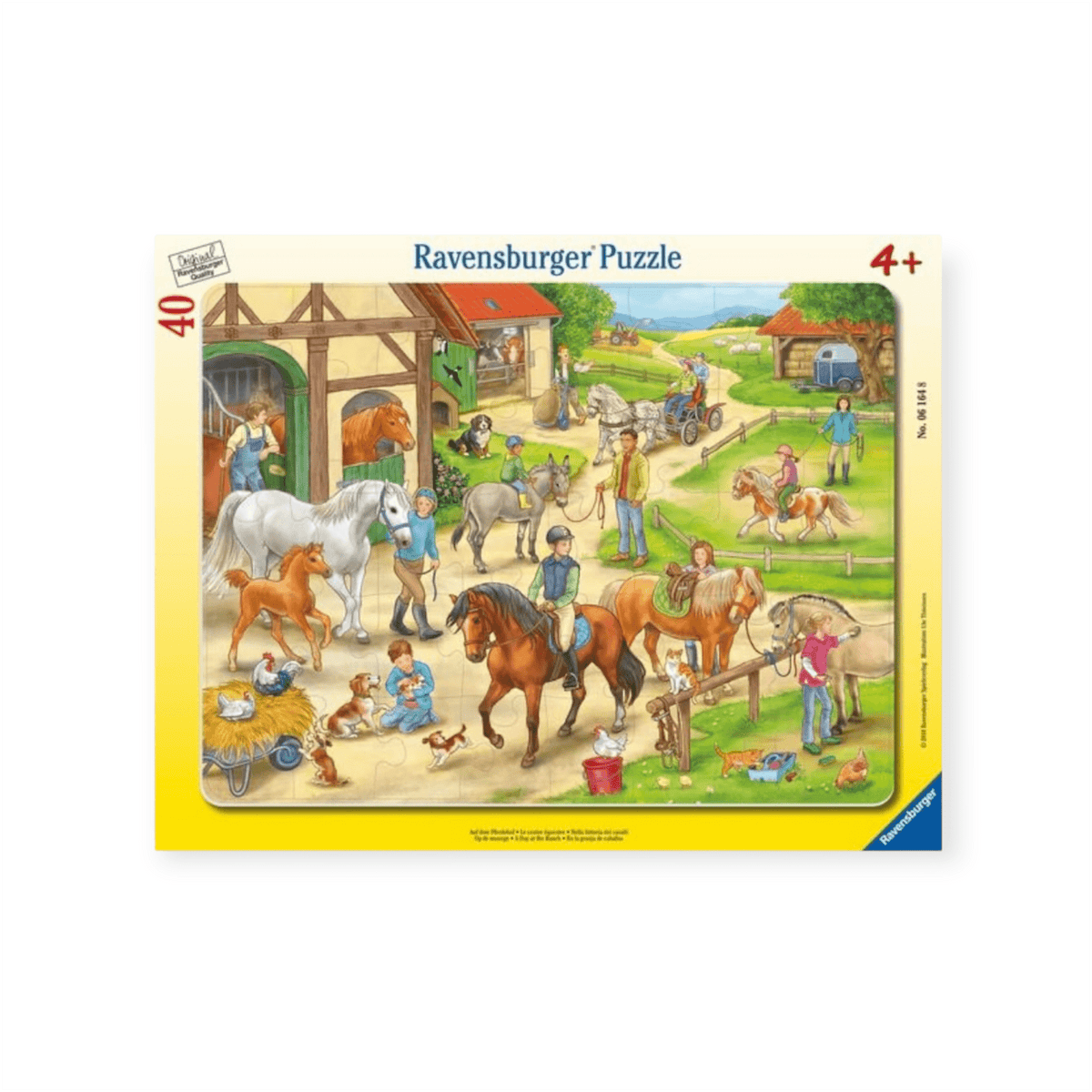 Ravensburger Rahmenpuzzle 40 Teile "Auf dem Pferdehof 4+" - Siliblu Boutique &amp; Atelier