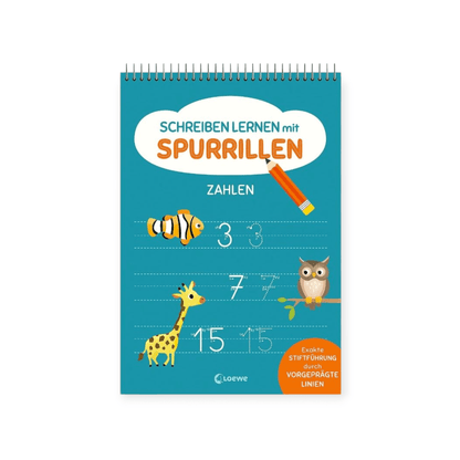 Schreiben lernen mit Spurrillen - Zahlen - Siliblu Boutique &amp; Atelier