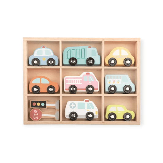 Spielba Fahrzeug - Set in Holzbox - Siliblu Boutique & Atelier