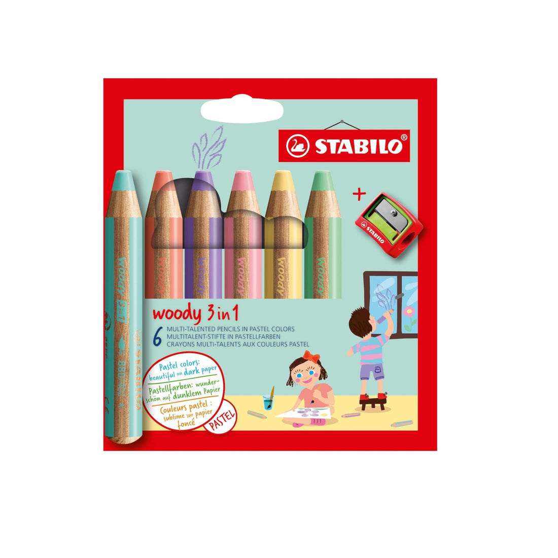 STABILO Farbstift Woody 6er Etui "Pastell" - Siliblu Boutique &amp; Atelier