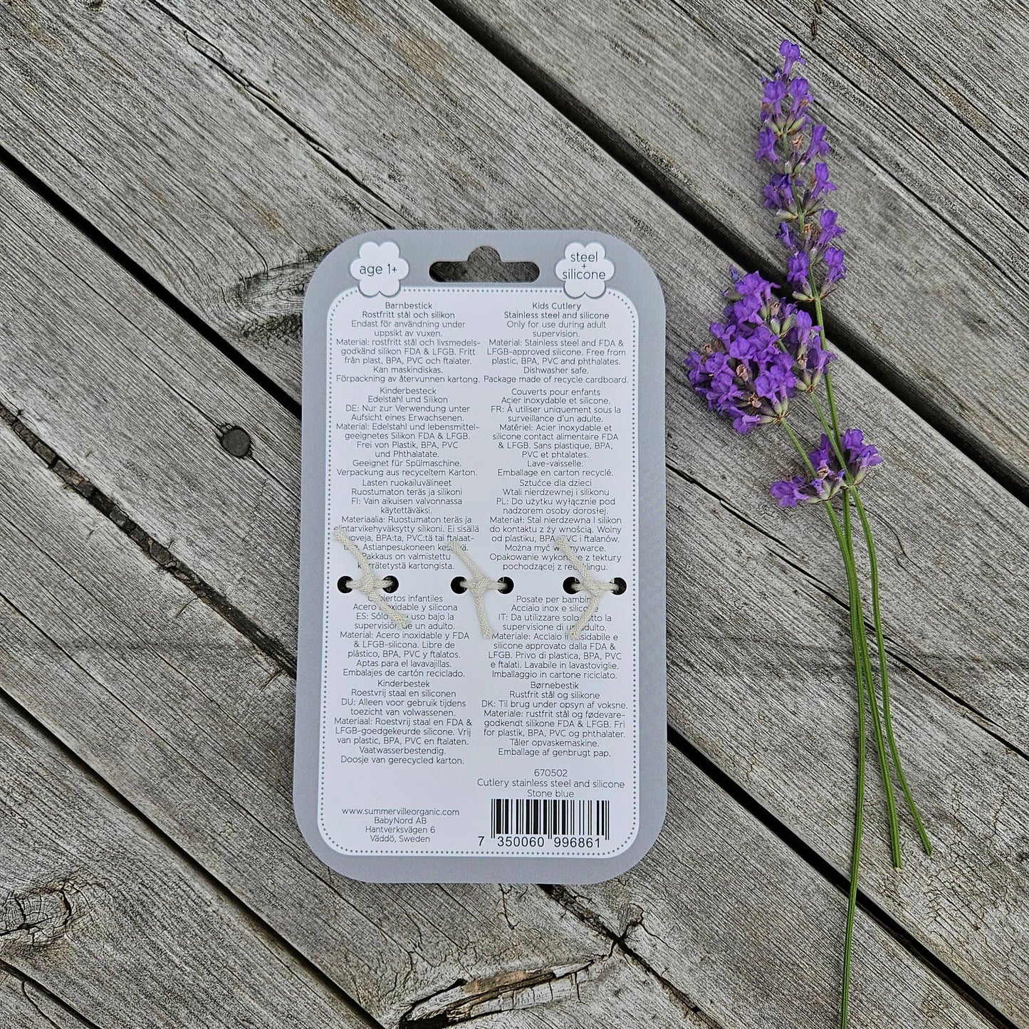 Summerville organic Besteck Silikon - Stahl Steinblau - Siliblu Boutique & Atelier