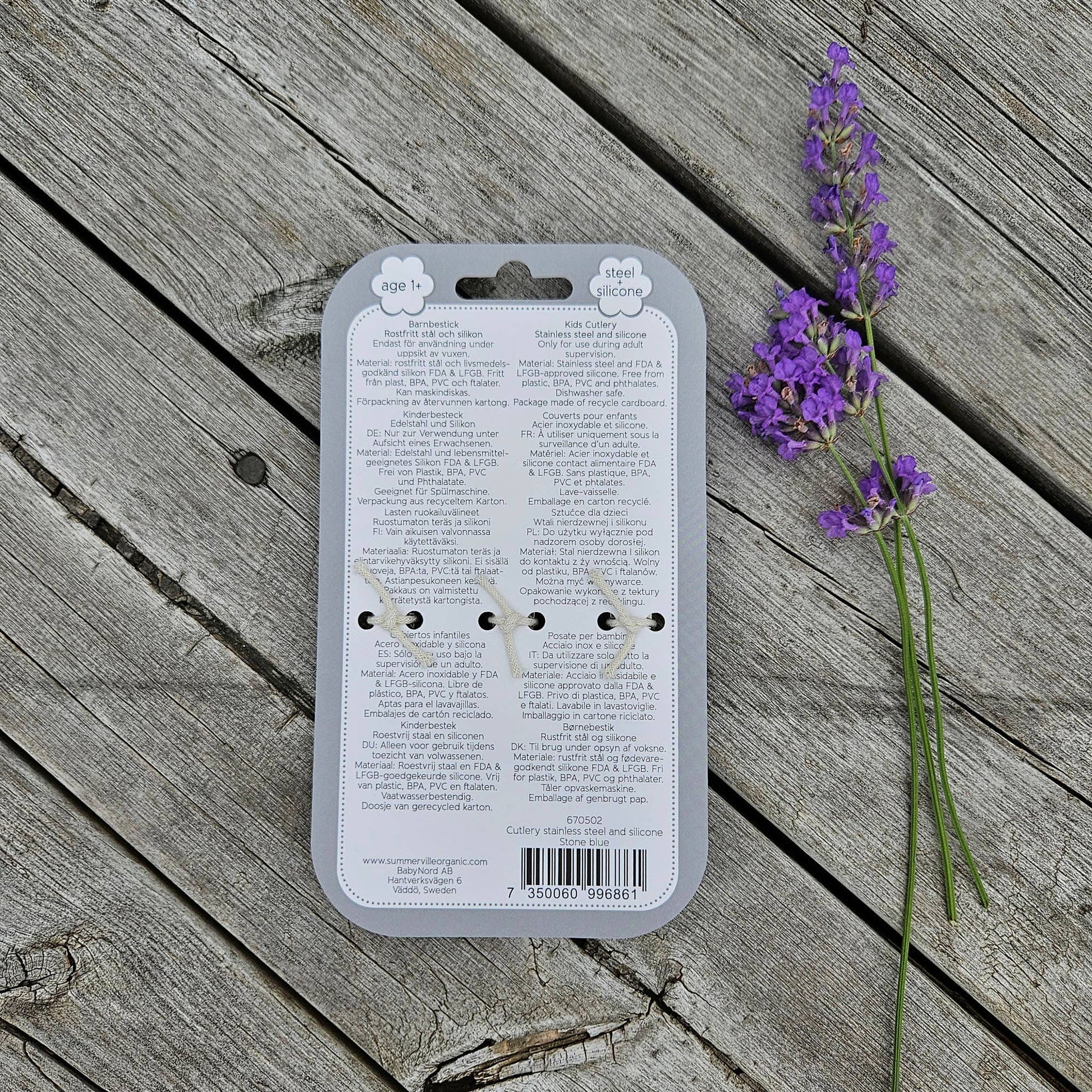 Summerville organic Besteck Silikon - Stahl Steinblau - Siliblu Boutique & Atelier
