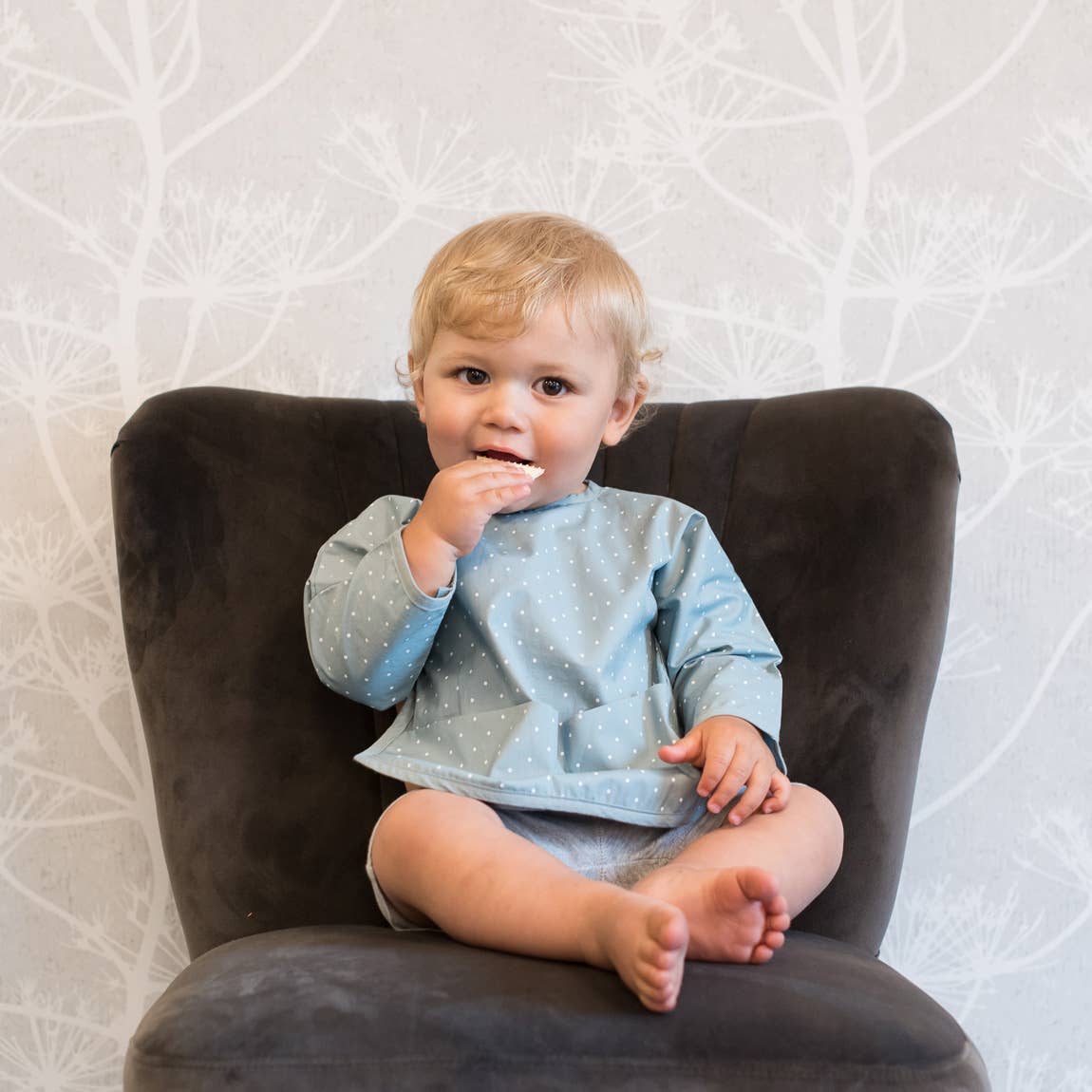 Summerville organic Bio - Babylätzchen mit Ärmeln - Sapphire Dotty - Siliblu Boutique & Atelier