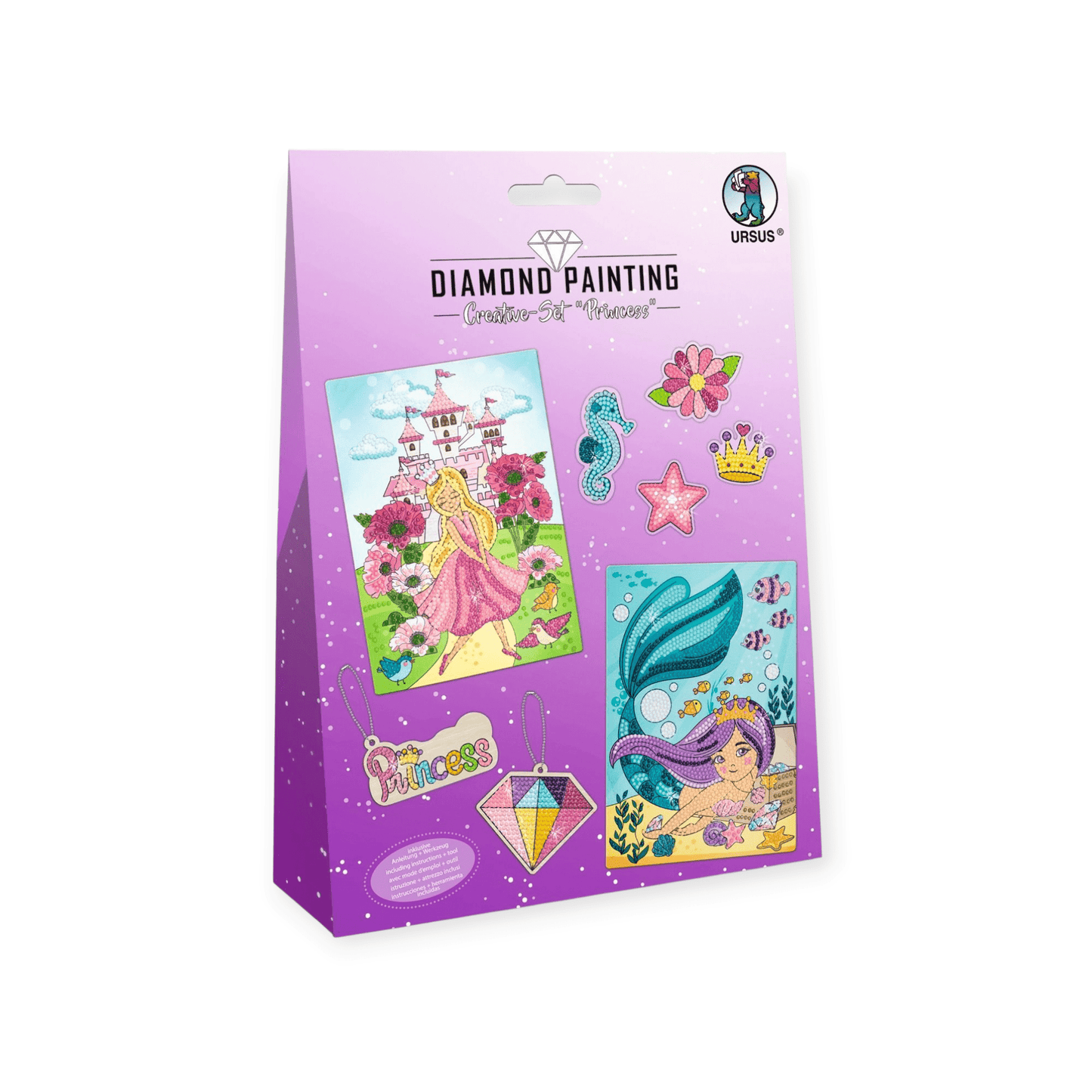 URSUS Diamond Painting Karten / Anhänger Prinzessin - Siliblu Boutique & Atelier