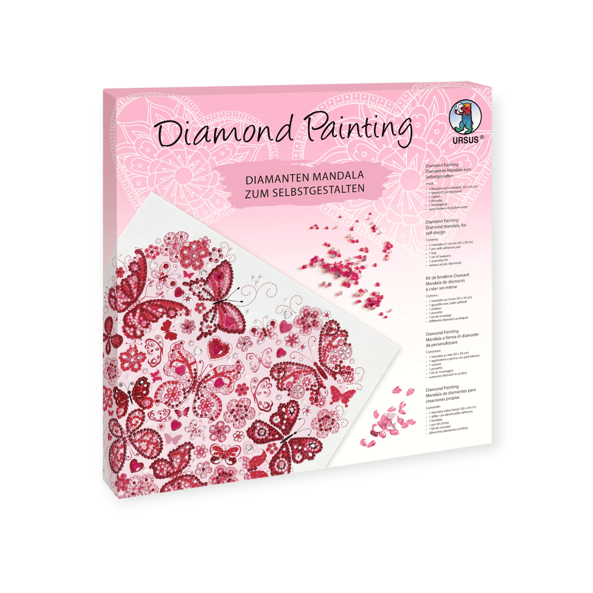 URSUS Diamond Painting Mandala Set Schmetterlinge - Siliblu Boutique & Atelier